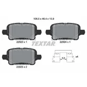 Klocki hamulcowe - Klocki hamulcowe - komplet TEXTAR 2292301 - miniaturka - grafika 1