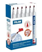 Markery do tablic - Marker do tablic okrągły czerwony (12 szt) MILAN - miniaturka - grafika 1