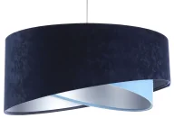 Lampy sufitowe - Granatowo-srebrna asymetryczna lampa wisząca - 4S EX994 A6-G35 - miniaturka - grafika 1