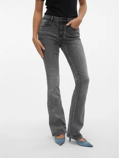 Vero Moda Jeansy Flash 10303196 Szary Flared Fit - Spodnie damskie - miniaturka - grafika 1