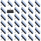 Zawiasy, okucia i inne akcesoria - (25 x 25 mm) Opakowanie 50 szt. ślizgaczy meblowych z teflonu. Ślizgacze meblowe z gwoździami. Ślizgacze do krzeseł z gwoździami. - miniaturka - grafika 1