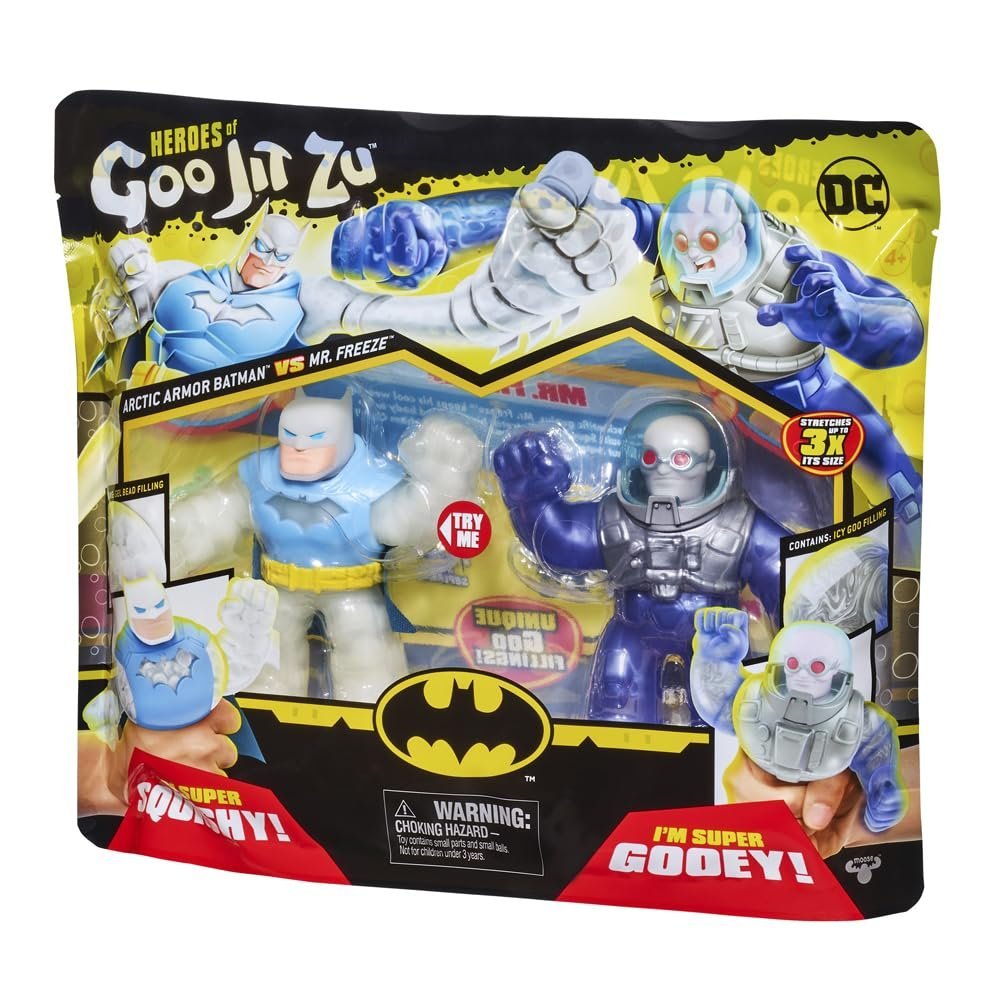Heroes of Goo Jit Zu Figurka akcji Bandai - Heroes DC Pack 2 figurki Batman VS MR Freeze wielokolorowe, CO41393