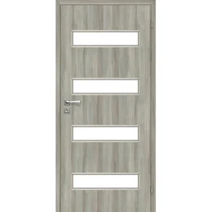 Drzwi wewnętrzne 80P 4/4 pokojowe dąb skandynawski lakierowane Milano - Drzwi wewnętrzne - miniaturka - grafika 1