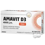 Witaminy i minerały - Amavit D3 Max 4000 j.m. 60 tabletek - miniaturka - grafika 1