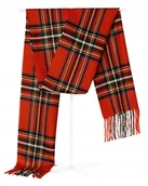 Apaszki i szaliki męskie - SZAL Szalik Męski Zimowy Ciepły CZERWONY w Kratę ŚWIĄTECZNY Pako Jeans - miniaturka - grafika 1