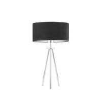 Lampy stojące - Lysne, Lampa biurkowa z welurowym abażurem ALTA VELUR, Czarny - miniaturka - grafika 1