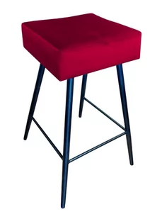 Hoker krzesło barowe Max podstawa czarna MG31 - Taborety i hokery - miniaturka - grafika 1