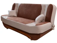 Sofy i kanapy - nabbi Sofa rozkładana ze schowkiem Ella II - brąz/beż - miniaturka - grafika 1