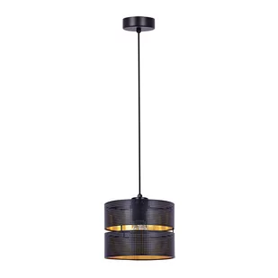 Czarna lampa wisząca z dwuczęściowym abażurem K-5220 z serii ZIMBO - Lampy sufitowe - miniaturka - grafika 1