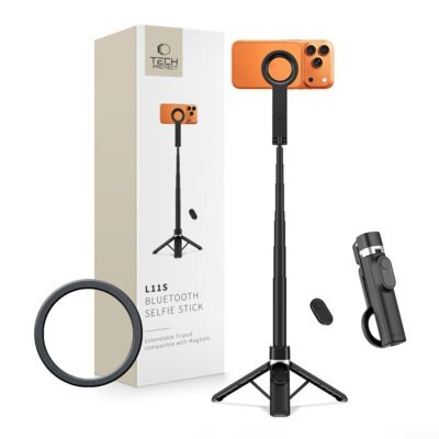 Uchwyt selfie TECH-PROTECT L11S MagSafe Bluetooth Selfie Stick Tripod Czarny