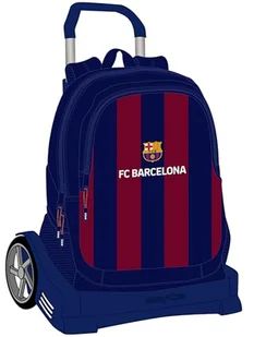 Safta F.C. BARCELONA Plecak szkolny, ergonomiczny plecy, z wózkiem Evolution, idealny dla dzieci w różnym wieku, wygodny i wszechstronny, 32 x 16 x 44 cm, granatowy/bordowy, Granat, Estándar, Casual - Plecaki szkolne i tornistry - miniaturka - grafika 1
