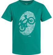 Moda i Uroda OUTLET - T-shirt z krótkim rękawem dla chłopca, z rowerem, zielony 9-13 lat - miniaturka - grafika 1