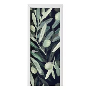 Naklejka na drzwi HOMEPRINT Gałązki oliwki 95x205 cm - Naklejki na ścianę - miniaturka - grafika 1