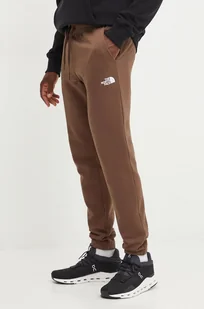 The North Face spodnie dresowe bawełniane Zumu Jogger kolor brązowy z nadrukiem NF0A87DE1OI1 - Spodnie męskie - miniaturka - grafika 1