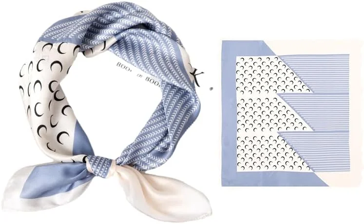SZALIK 53X53CM DAMSKI KWADRATOWY JEDWABNY POLIESTER ELEGANCJA UNIWERSALNY