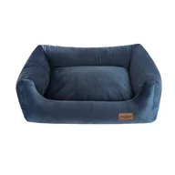 Legowiska dla psów - Recobed Kanapa Welurowa granat rozmiar M: 85 x 65 cm - miniaturka - grafika 1
