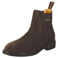 Botki damskie - GANT FOOTWEAR Męskie botki PREPDALE, ciemnobrązowe, 43 EU, ciemnobrązowy, 43 EU - miniaturka - grafika 1