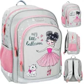 Plecaki szkolne i tornistry - Plecak szkolny dla dziewczynki szary  wielokomorowy - miniaturka - grafika 1