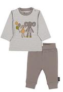 Piżamy chłopięce - Sterntaler Zestaw Langarm-Shirt und Hose Elefant Eddy piżamy dla dzieci i niemowląt, Grau, Normal Unisex-Baby, Grau, Normal - miniaturka - grafika 1