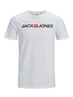 Koszulki męskie - Jack & Jones Koszulka "JJECORP" w kolorze białym - miniaturka - grafika 1