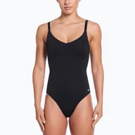 Stroje kąpielowe - Strój pływacki jednoczęściowy damski Nike Essential V-Neck - miniaturka - grafika 1