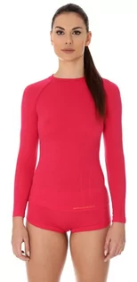 Pozostała odzież narciarska - Brubeck, Koszulka damska termiczna z długim rękawem, Active Wool, różowy, rozmiar M - grafika 1