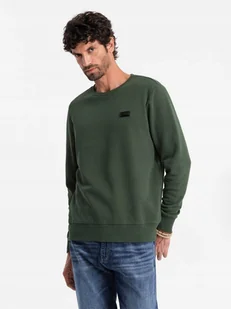 Nierozpinana dresowa bluza męska ciemnozielona V4 OM-SSNZ-0136 XXL - Bluzy męskie - miniaturka - grafika 1