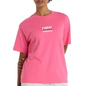 Koszulki i topy damskie - Koszulka damska New Balance WT51541DAB - różowa - miniaturka - grafika 1