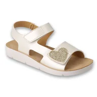 Buty dla dziewczynek - Befado obuwie dziecięce 068Y007 białe - miniaturka - grafika 1