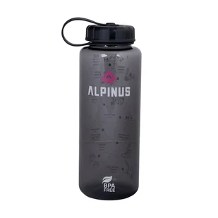 Butelka Alpinus Nuolja 1l czarna bez związków BPA, sitko, podziałka, bidon - Shakery i bidony sportowe - miniaturka - grafika 1