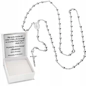 Różańce - Srebrny Różaniec Srebro 925 Na Prezent Chrzest - miniaturka - grafika 1