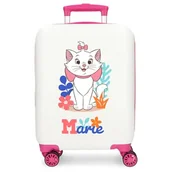 Walizki - Joumma Disney Marie In White Walizka kabinowa biała 33 x 50 x 20 cm sztywne tworzywo ABS boczne zapięcie szyfrowe 28,4 kg 2 kg 4 koła podwójny bagaż ręczny, biała, walizka kabinowa - miniaturka - grafika 1