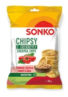 Chipsy - Sonko Chipsy z ciecierzycy o smaku pomidora z bazylią 60 g - miniaturka - grafika 1