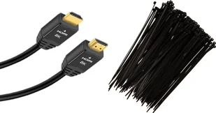 Kabel Mozos Kabel Mozos HDMI - HDMI 3m czarny HD218K-3M + Opaska zaciskowa Czarny 100 sztuk MCABLE-M - Kable komputerowe i do monitorów - miniaturka - grafika 1