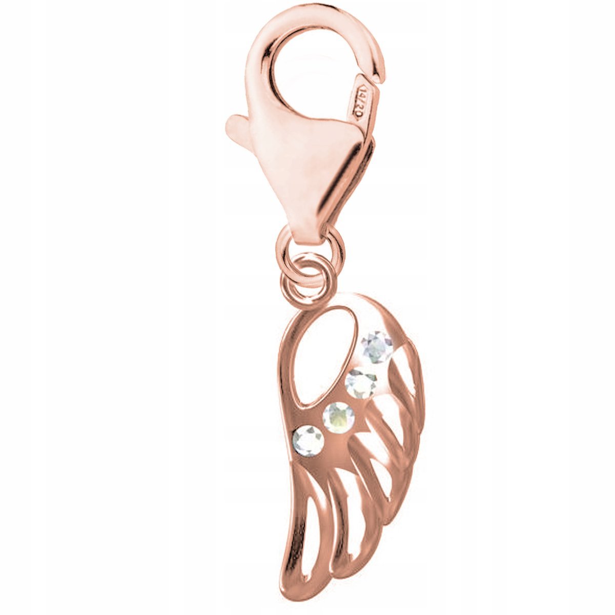 Zawieszka Pozłacana z Skrzydłem Skrzydło Anioła Ptaka Wing SREBRO 925