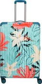 Walizki - Walizka duża Travelite Cruise Print 77 cm turkusowa lilia - miniaturka - grafika 1