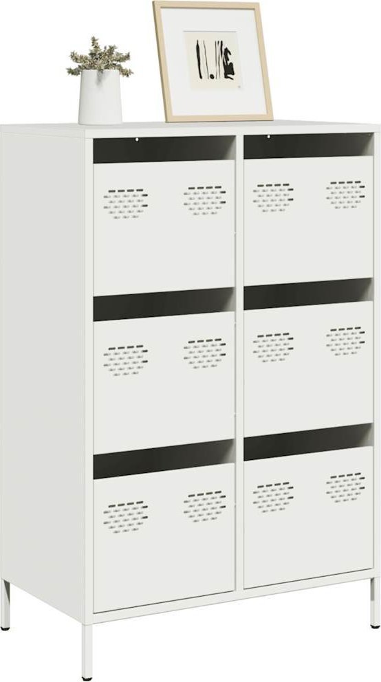 vidaXL vidaXL Szafka, biała, 68x39x101,5 cm, stal