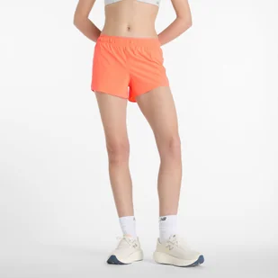 Spodenki damskie New Balance WS41286URR pomarańczowe - Spodnie sportowe damskie - miniaturka - grafika 1