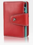 Portfele - Visconti Portfel Damski Skórzany Mulikolor SP31 - Czerwony Multi - miniaturka - grafika 1