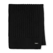 Apaszki i szaliki męskie - Damski szalik w poziome paski czarny - miniaturka - grafika 1