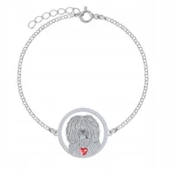 Bransoletki - Bransoletka Srebrna z psem Hiszpański Pies Dowodny 925 Biżuteria GRAWER - miniaturka - grafika 1