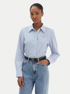 Koszule damskie - Tommy Hilfiger Koszula Ess WW0WW47169 Niebieski Regular Fit - miniaturka - grafika 1
