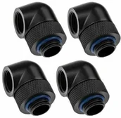 Chłodzenie wodne - XSPC Adapter 90 stopni G1/4 cala męski na G1/4 cala żeński - obrotowy czarny opakowanie 4 - miniaturka - grafika 1