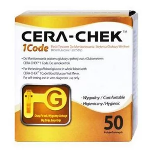 Hand-Prod Cera-Chek 1 Code test paskowy, 50 sztuk 9070366 - Testy ciążowe i diagnostyczne - miniaturka - grafika 1