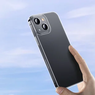 Baseus Frosted Glass Case etui pokrowiec do iPhone 13 sztywna obudowa z żelową ramką przezroczysty ARWS000602 - Etui i futerały do telefonów - miniaturka - grafika 8