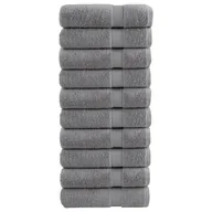 Ręczniki - vidaXL Ręczniki premium SOLUND, 10 szt., szare, 50x100 cm - miniaturka - grafika 1