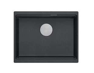 Quadron Logan 100 Zlewozmywak granitowy jednokomorowy 56x45 cm grafitowy/stal szczotkowana HQJ6045U8_BS_U - Zlewozmywaki - miniaturka - grafika 1