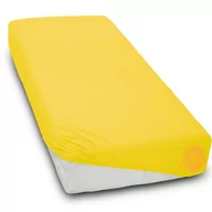 Prześcieradła - Prześcieradło Bawełniane Jersey 90X200Cm Żółty - miniaturka - grafika 1