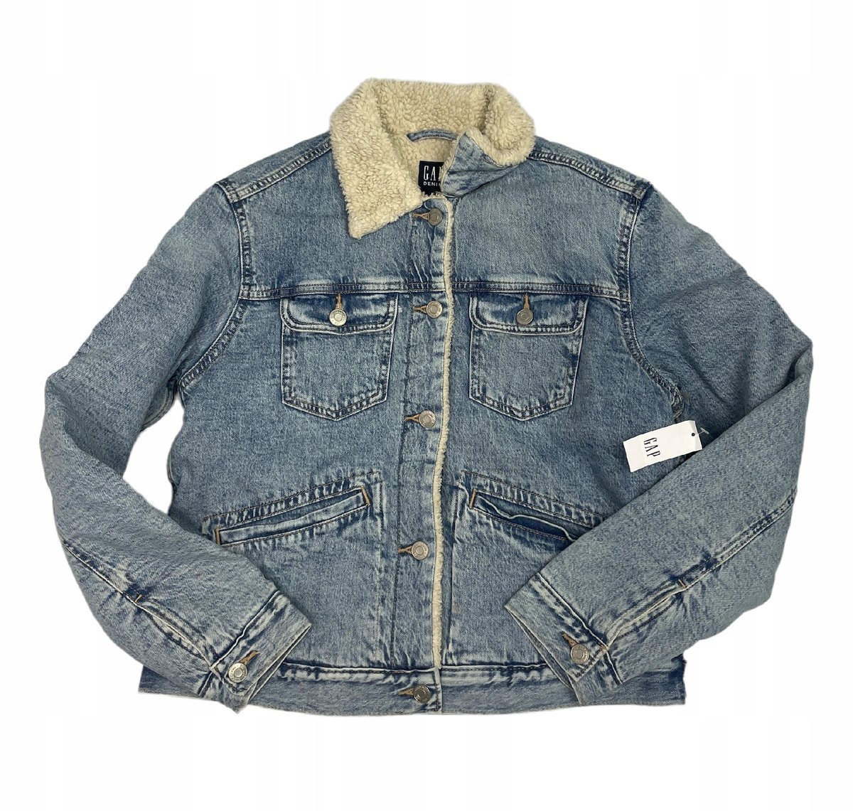 Jeansowa kurtka damska kożuszek GAP DENIM M