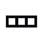 Klawisze i ramki - Ramka potrójna Rosa szklana głęboka czerń RS-3Q.CZ - miniaturka - grafika 1